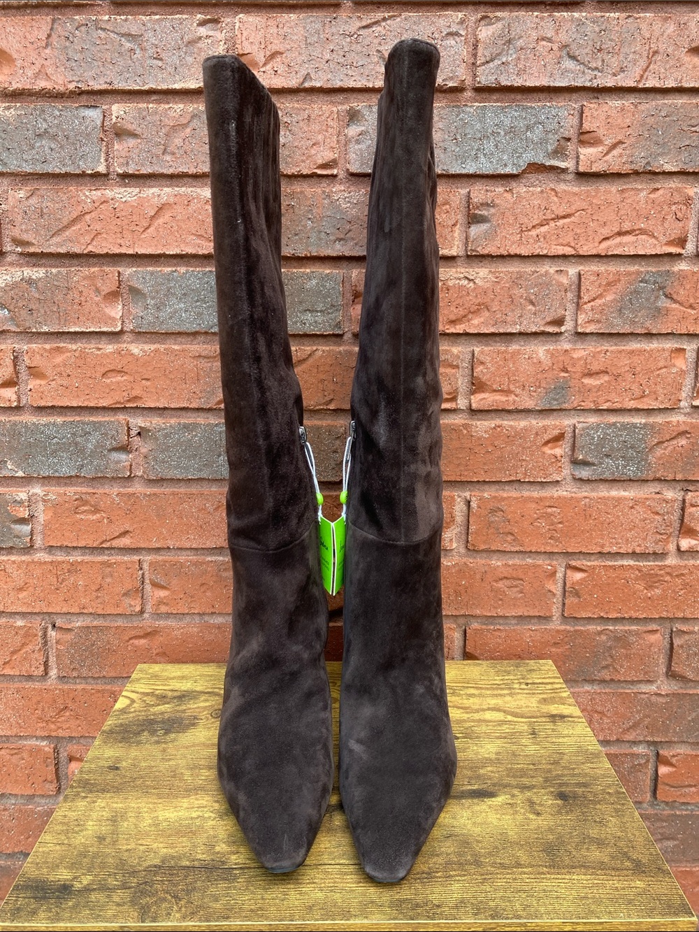 NWT Sam Edelman Brown Suede Knee-High Block Heel Boot 9 - Picture 2 of 9
